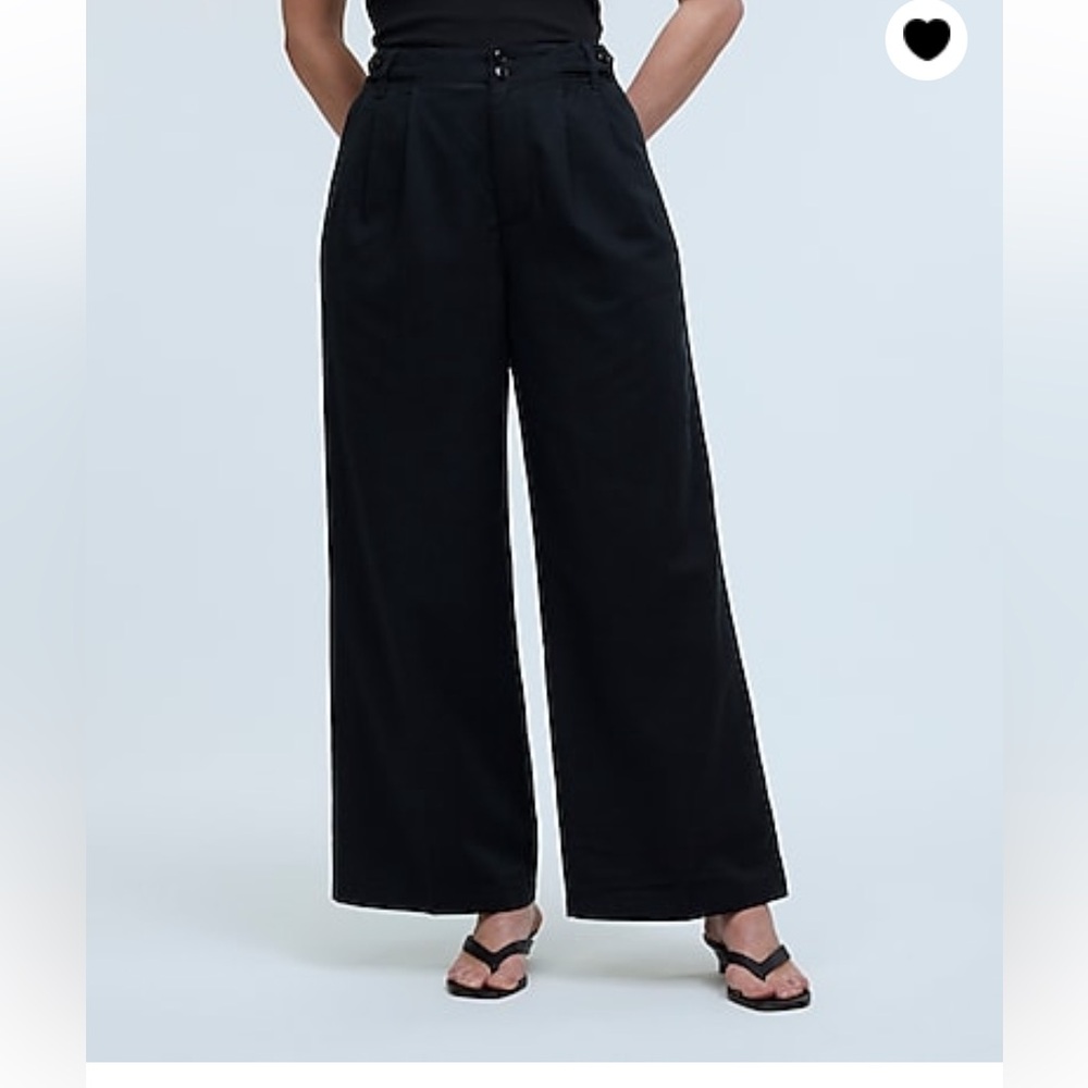 Curvy Harlow Wide Leg in Drapey Twill